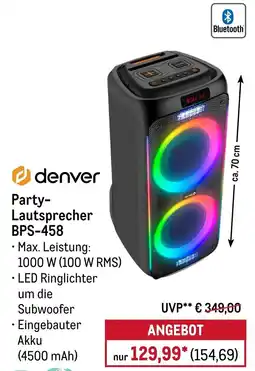 METRO denver Party-Lautsprecher BPS-458 Angebot