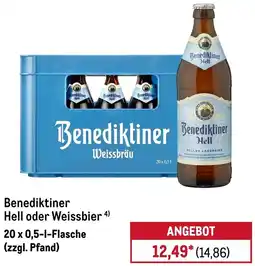 METRO Benediktiner Hell oder Weissbier Angebot