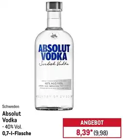 METRO Absolut Vodka Angebot