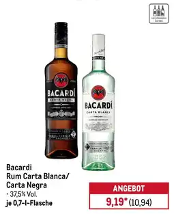 METRO Bacardi Rum Carta Blanca/Carta Negra Angebot