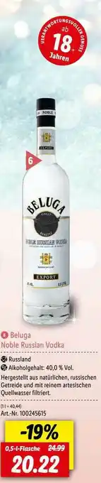 Lidl Beluga Noble Russian Vodka Angebot