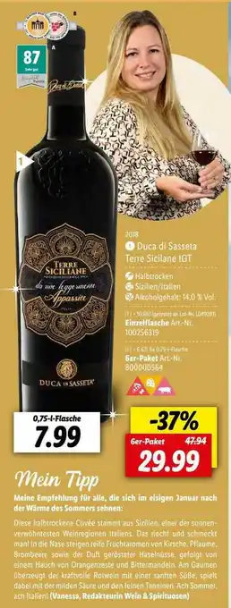 Lidl Duca Di Sasseta Tere Sicilane Igt Angebot