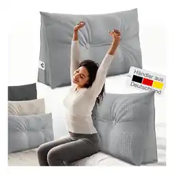 Netto Marken-Discount Bett- und Rückenstützkissen Grau 70cm Angebot