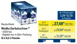 METRO Wodka Gorbatschow Angebot