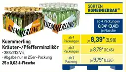 METRO Kuemmerling Kräuter-/Pfefferminzlikör Angebot