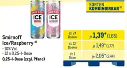 METRO Smirnoff Ice/Raspberry Angebot