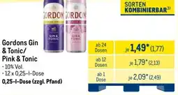 METRO Gordons Gin & Tonic/Pink & Tonic Angebot