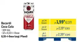 METRO Bacardi Coca Cola Angebot