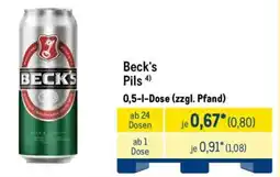 METRO Beck's Pils Angebot