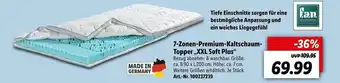 Lidl 7-zonen-premium-kaltschaum-topper „xxl Soft Plus” Angebot