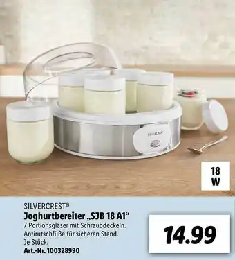 Lidl Silvercrest Joghurtbereiter „SJB 18 A1” Angebot