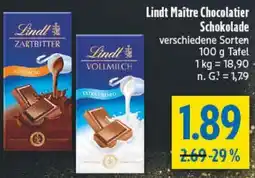 diska Lindt Maître Chocolatier Schokolade Angebot