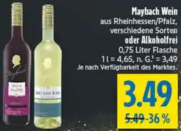 diska Maybach Wein oder Alkoholfrei Angebot
