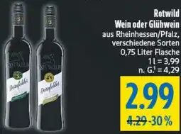 diska Rotwild Wein oder Glühwein Angebot