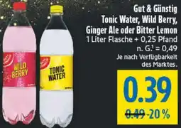 diska Gut & Günstig Tonic Water, Wild Berry, Ginger Ale oder Bitter Lemon Angebot