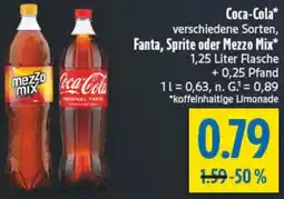 diska Coca-Cola, Fanta, Sprite oder Mezzo Mix Angebot