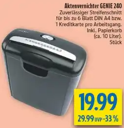 diska Aktenvernichter GENIE 240 Angebot