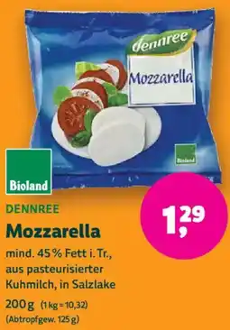Biomarkt DENNREE Mozzarella Angebot