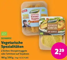 Biomarkt DENNREE Vegetarische Spezialitäten Angebot