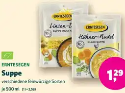 Biomarkt ERNTESEGEN Suppe Angebot