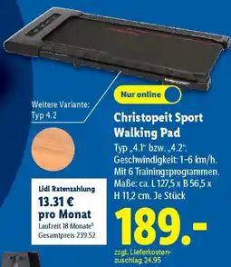 Lidl Christopeit Sport Walking Pad Angebot