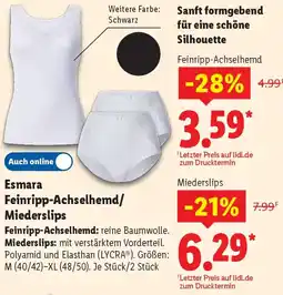 Lidl Esmara Feinripp-Achselhemd/ Miederslips Angebot