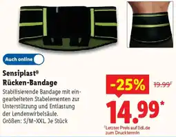 Lidl Sensiplast Rücken-Bandage Angebot