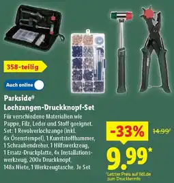 Lidl Parkside Lochzangen-Druckknopf-Set Angebot