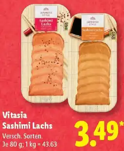 Lidl Vitasia Sashimi Lachs Angebot