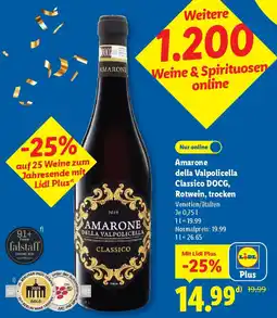 Lidl Amarone della Valpolicella Classico DOCG, Rotwein, trocken Angebot