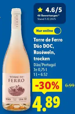 Lidl Torre de Ferro Dão DOC, Roséwein, trocken Angebot