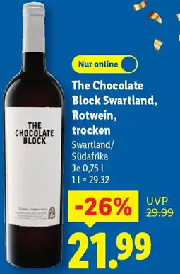 Lidl The Chocolate Block Swartland, Rotwein, trocken Angebot
