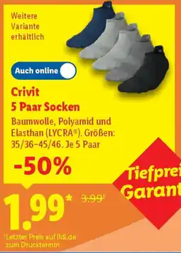 Lidl Crivit 5 Paar Socken Angebot