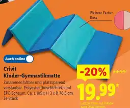 Lidl Crivit Kinder-Gymnastikmatte Angebot