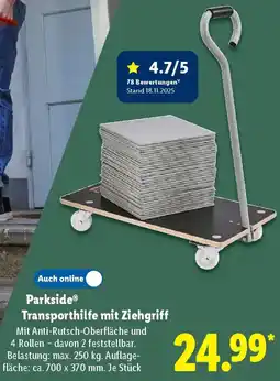 Lidl Parkside Transporthilfe mit Ziehgriff Angebot