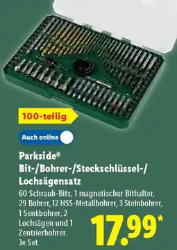 Lidl Parkside Bit-/Bohrer-/Steckschlüssel-/ Lochsägensatz Angebot