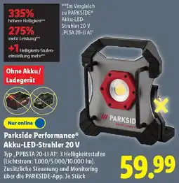 Lidl Parkside Performance Akku-LED-Strahler 20 V Angebot