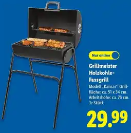 Lidl Grillmeister Holzkohle Fassgrill Angebot