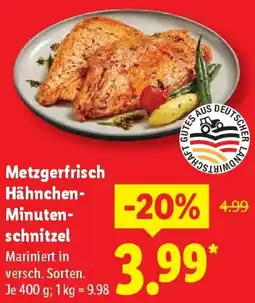 Lidl Metzgerfrisch Hähnchen Minutenschnitzel Angebot