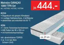 Zurbrüggen Matratze CURAÇAO 1000 TTFK Gel Angebot