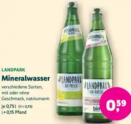 Biomarkt LANDPARK Mineralwasser Angebot