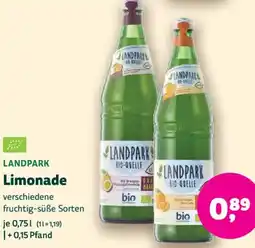 Biomarkt LANDPARK Limonade Angebot