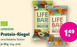 Biomarkt LIFEFOOD Protein-Riegel Angebot