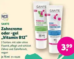 Biomarkt SANTE Zahncreme oder -gel ,,Vitamin B12" Angebot