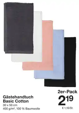 Zeeman Gästehandtuch Basic Cotton Angebot