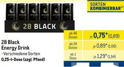 METRO 28 Black Energy Drink Angebot