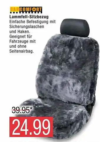 Marktkauf Car Comfort Lammfell-sitzbezug Angebot