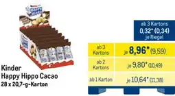 METRO Kinder Happy Hippo Cacao Angebot