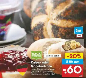 Netto Marken-Discount Kaiser- Oder Mohnbrötchen Angebot