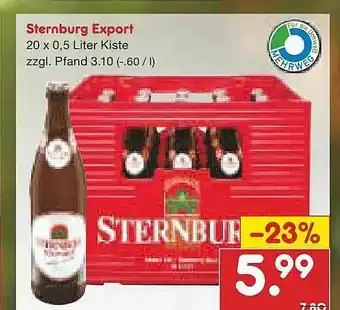 Netto Marken-Discount Mehrweg Sternburg Export Angebot